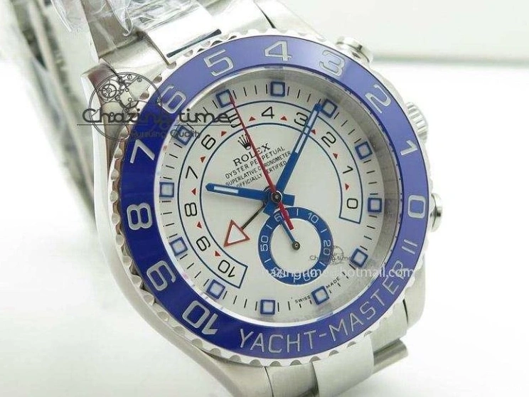 SS Dial A7750 on SS 116680 Bracelet YachtMaster II White 0423